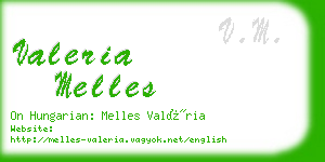 valeria melles business card